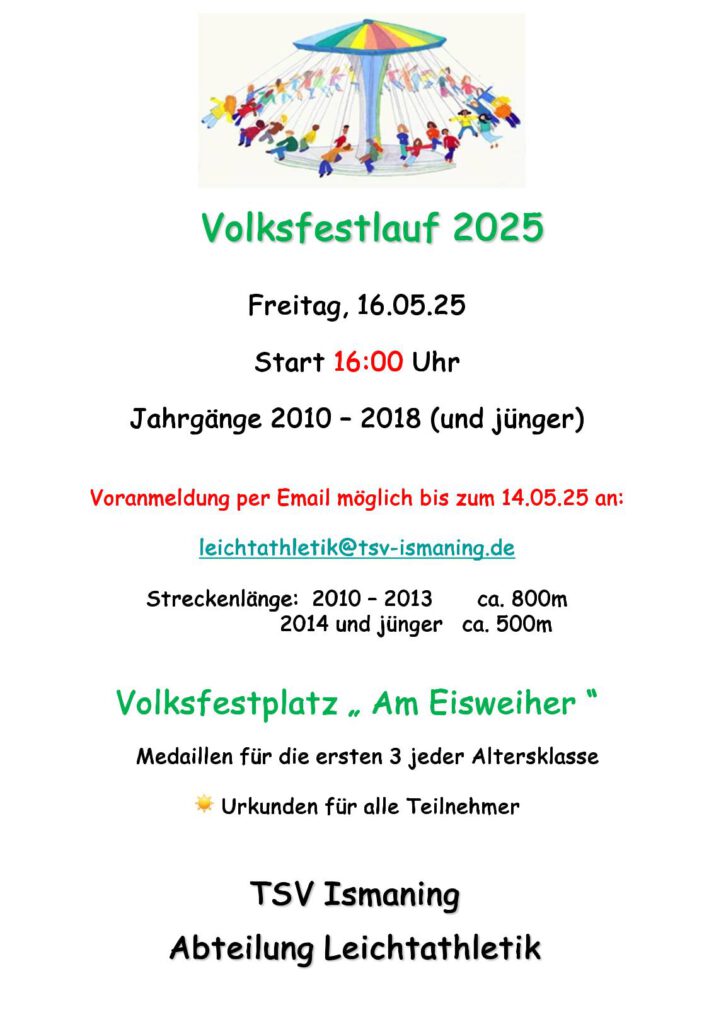 Ausschreibung Volksfestlauf